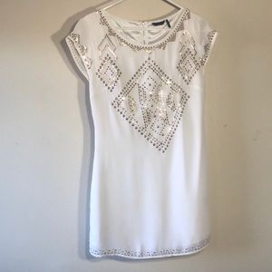 GUESS White dress with gold embellishments